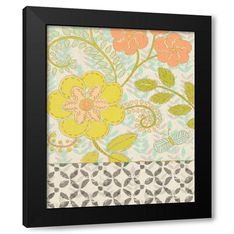 Printed Garden II Black Modern Wood Framed Art Print with Double Matting by Zarris, Chariklia