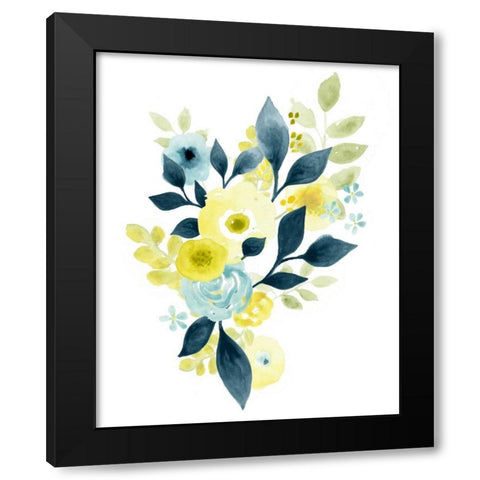 Goldwash Indigo II Black Modern Wood Framed Art Print with Double Matting by Vess, June Erica