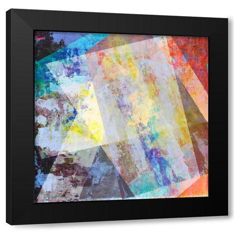 Hifi Geometric V Black Modern Wood Framed Art Print with Double Matting by Studio W