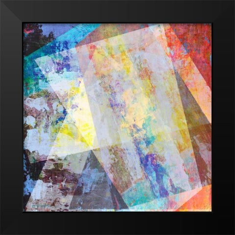 Hifi Geometric V Black Modern Wood Framed Art Print by Studio W