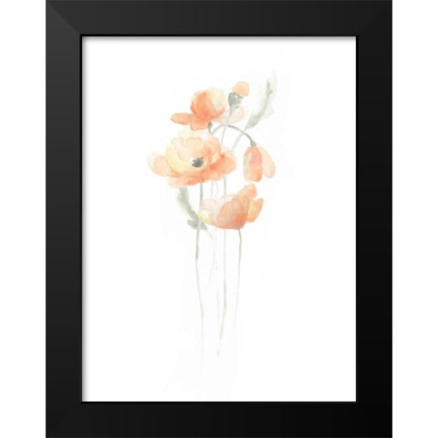 Delicate Bouquet IV Black Modern Wood Framed Art Print by Vess, June Erica
