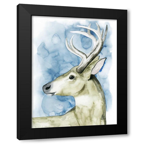 Wandering Stag I Black Modern Wood Framed Art Print by Popp, Grace
