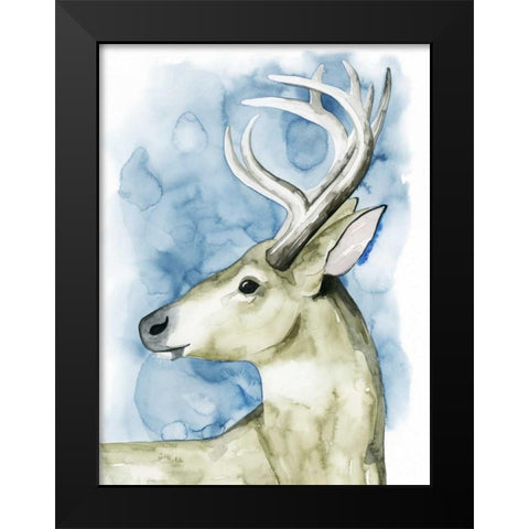 Wandering Stag I Black Modern Wood Framed Art Print by Popp, Grace