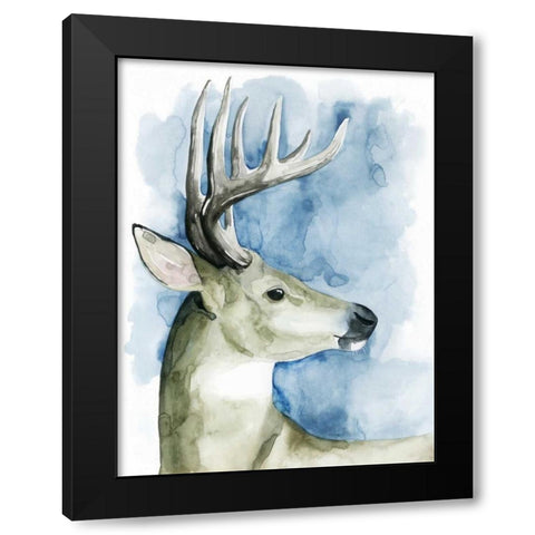 Wandering Stag II Black Modern Wood Framed Art Print by Popp, Grace