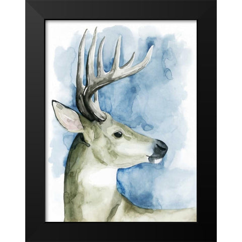 Wandering Stag II Black Modern Wood Framed Art Print by Popp, Grace