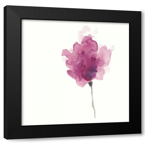 Expressive Blooms I Black Modern Wood Framed Art Print by Vess, June Erica
