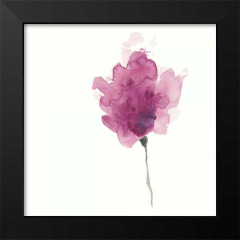 Expressive Blooms I Black Modern Wood Framed Art Print by Vess, June Erica