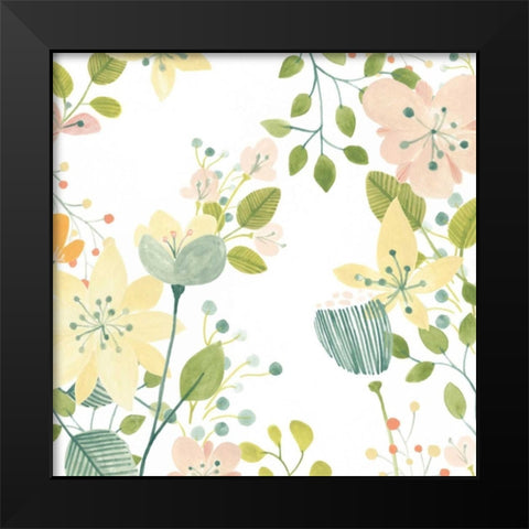 Garden Galore IV Black Modern Wood Framed Art Print by Vess, June Erica