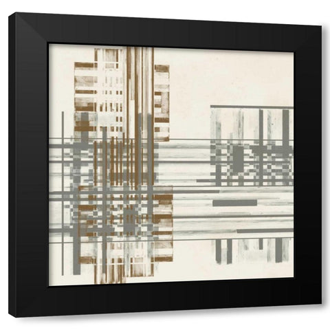 Matrix Illusion  I Black Modern Wood Framed Art Print with Double Matting by Goldberger, Jennifer