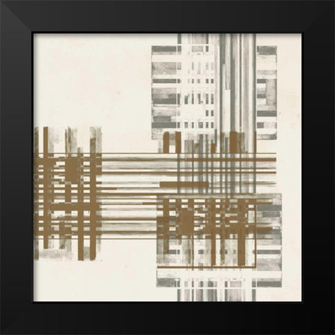 Matrix Illusion  II Black Modern Wood Framed Art Print by Goldberger, Jennifer
