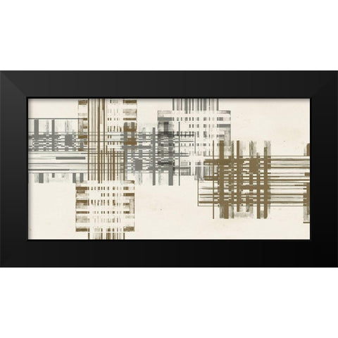 Matrix Illusion V Black Modern Wood Framed Art Print by Goldberger, Jennifer