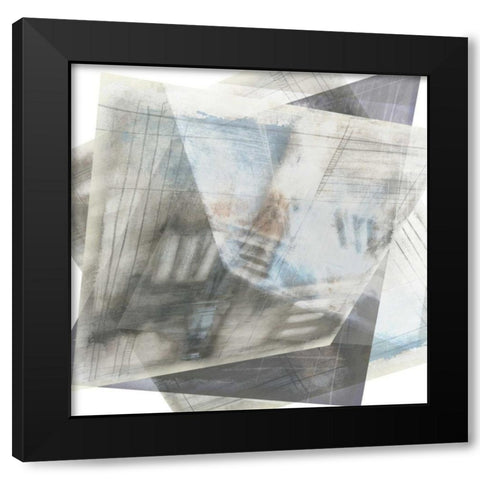 Faceted Illusion II Black Modern Wood Framed Art Print by Goldberger, Jennifer
