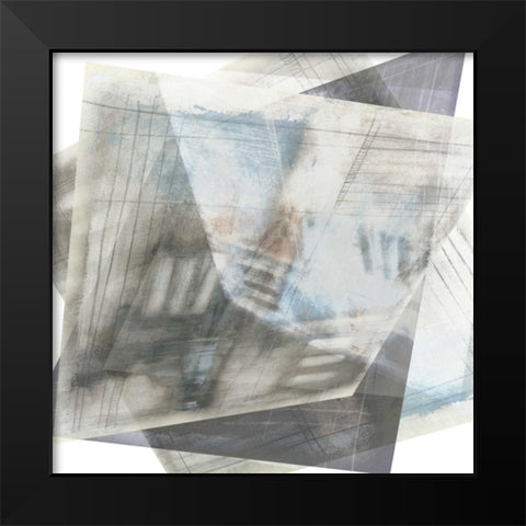 Faceted Illusion II Black Modern Wood Framed Art Print by Goldberger, Jennifer