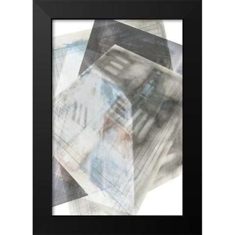 Faceted Illusion III Black Modern Wood Framed Art Print by Goldberger, Jennifer