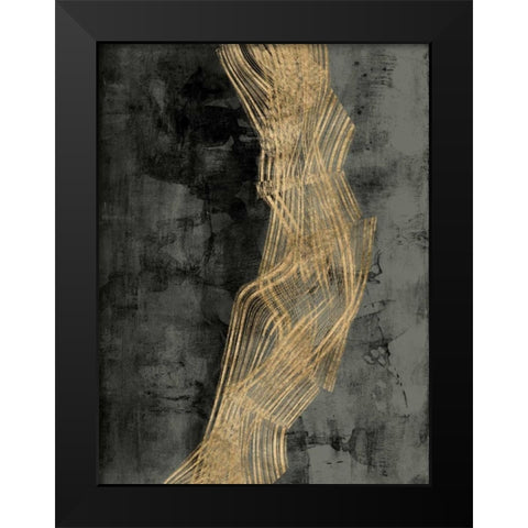Woven Matrix I Black Modern Wood Framed Art Print by Goldberger, Jennifer