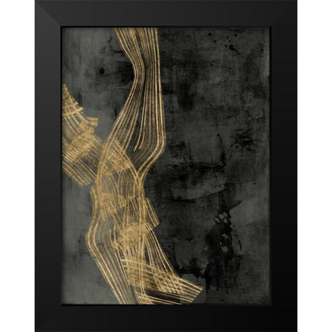 Woven Matrix II Black Modern Wood Framed Art Print by Goldberger, Jennifer