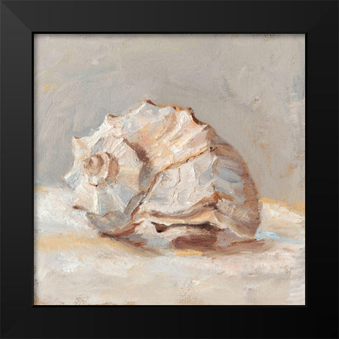 Impressionist Shell Study II Black Modern Wood Framed Art Print by Harper, Ethan