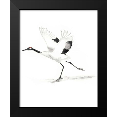 Japanese Cranes III Black Modern Wood Framed Art Print by McCavitt, Naomi