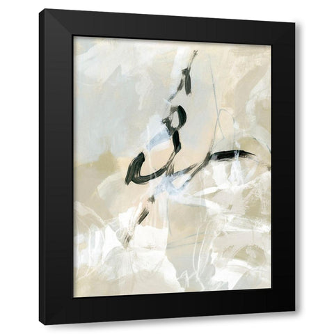 Scribble Veil I Black Modern Wood Framed Art Print by Vess, June Erica