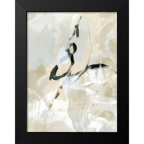 Scribble Veil I Black Modern Wood Framed Art Print by Vess, June Erica