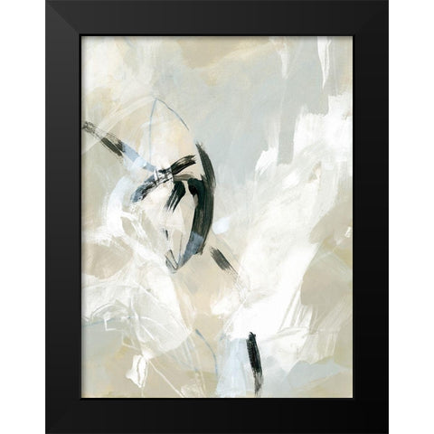 Scribble Veil II Black Modern Wood Framed Art Print by Vess, June Erica