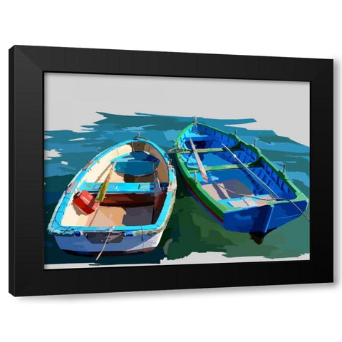 Bold Boats III Black Modern Wood Framed Art Print by Kalina, Emily