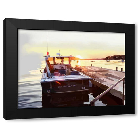 Bold Boats IV Black Modern Wood Framed Art Print with Double Matting by Kalina, Emily