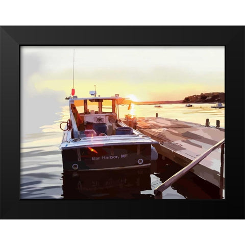 Bold Boats IV Black Modern Wood Framed Art Print by Kalina, Emily