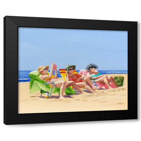 Beach Vacation I Black Modern Wood Framed Art Print by Miller, Dianne