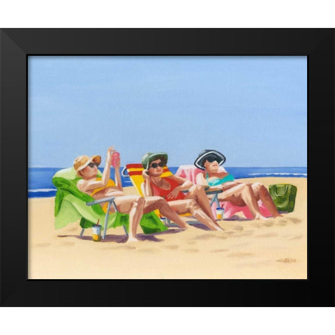 Beach Vacation I Black Modern Wood Framed Art Print by Miller, Dianne