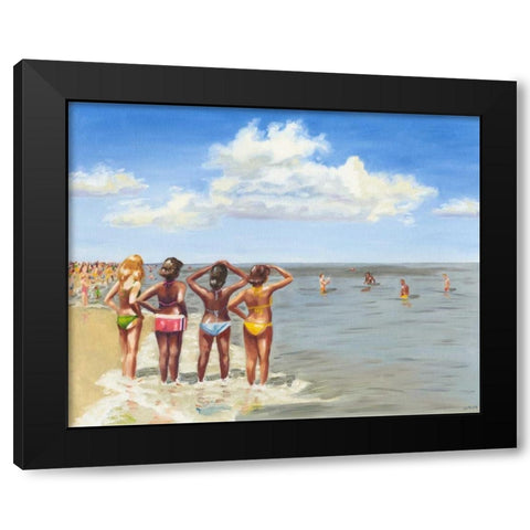 Beach Vacation II Black Modern Wood Framed Art Print with Double Matting by Miller, Dianne