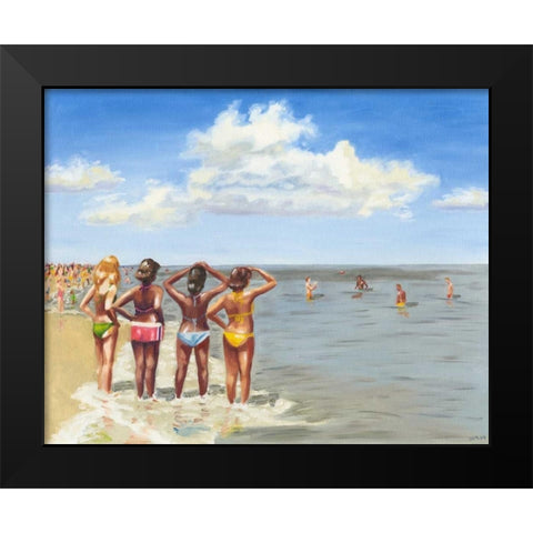 Beach Vacation II Black Modern Wood Framed Art Print by Miller, Dianne