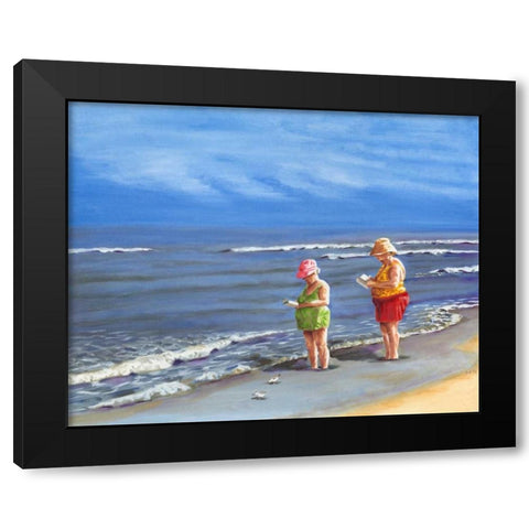 Beach Vacation III Black Modern Wood Framed Art Print with Double Matting by Miller, Dianne