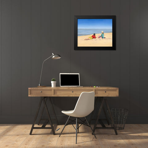 Beach Vacation IV Black Modern Wood Framed Art Print by Miller, Dianne