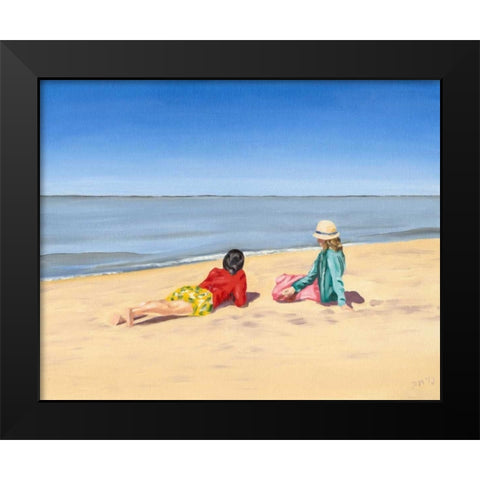 Beach Vacation IV Black Modern Wood Framed Art Print by Miller, Dianne