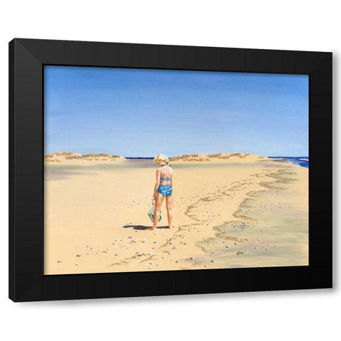 Beach Vacation VI Black Modern Wood Framed Art Print with Double Matting by Miller, Dianne