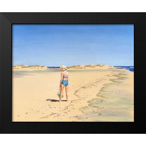 Beach Vacation VI Black Modern Wood Framed Art Print by Miller, Dianne