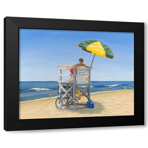 Beach Vacation VII Black Modern Wood Framed Art Print by Miller, Dianne