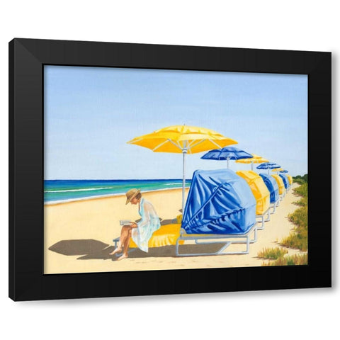 Beach Vacation VIII Black Modern Wood Framed Art Print by Miller, Dianne