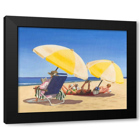 Beach Vacation IX Black Modern Wood Framed Art Print by Miller, Dianne