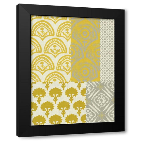 Marigold Patterns II Black Modern Wood Framed Art Print with Double Matting by Zarris, Chariklia