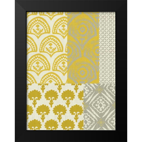 Marigold Patterns II Black Modern Wood Framed Art Print by Zarris, Chariklia