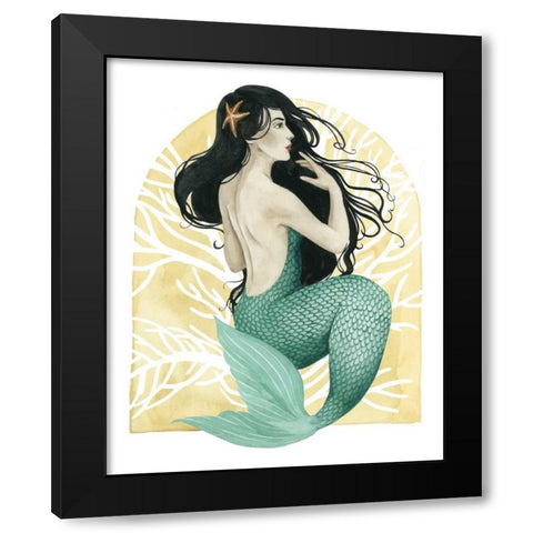 Deco Mermaid II Black Modern Wood Framed Art Print by Popp, Grace