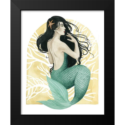Deco Mermaid II Black Modern Wood Framed Art Print by Popp, Grace