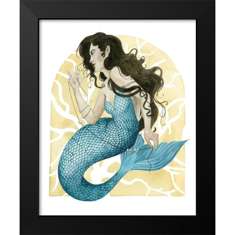 Deco Mermaid III Black Modern Wood Framed Art Print by Popp, Grace