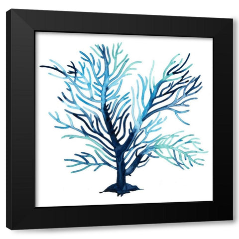 Fan de la Mer V Black Modern Wood Framed Art Print with Double Matting by Popp, Grace