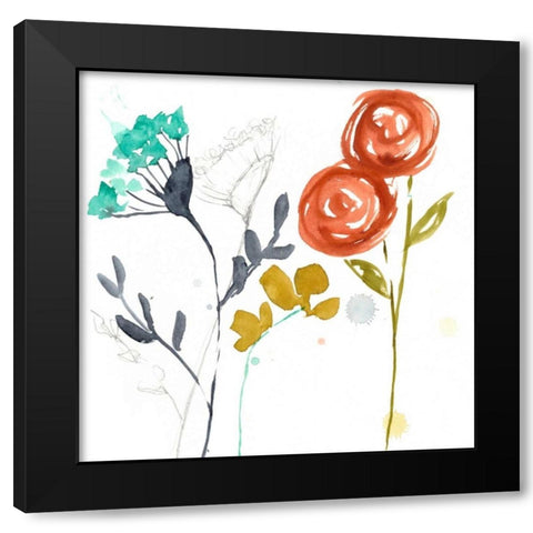 Painted Whimsy I Black Modern Wood Framed Art Print by Goldberger, Jennifer