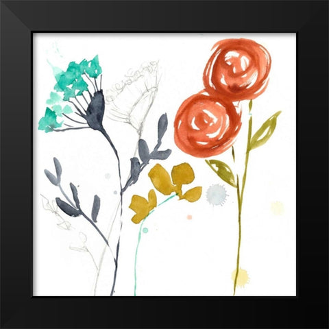 Painted Whimsy I Black Modern Wood Framed Art Print by Goldberger, Jennifer