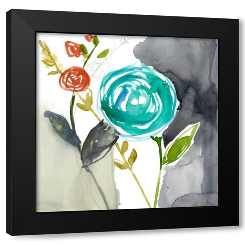 Painted Whimsy VII Black Modern Wood Framed Art Print with Double Matting by Goldberger, Jennifer
