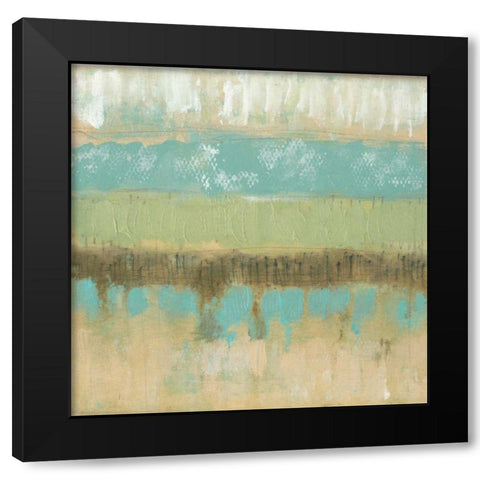 Pastel Textures II Black Modern Wood Framed Art Print with Double Matting by Goldberger, Jennifer